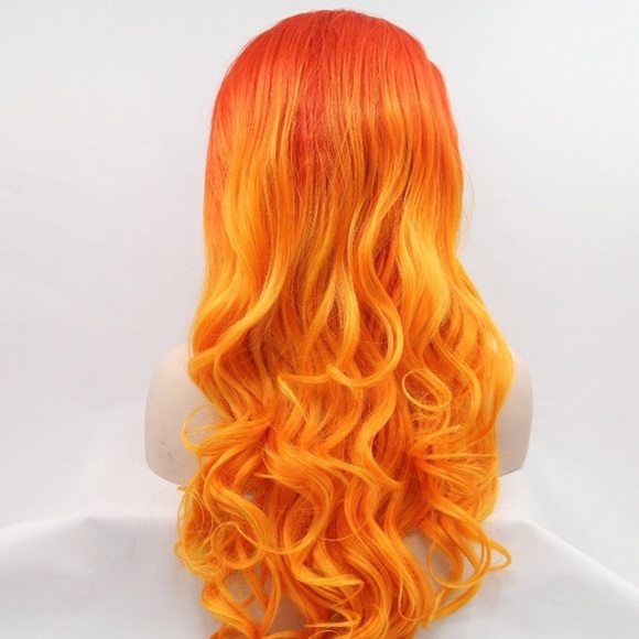 ? Can Can  26” 2 tone Orange Ombré LACE FRONT Wig